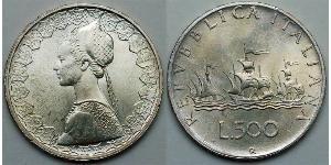 500 Lira Italien Silber 