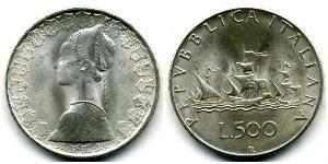 500 Lira Italien Silber 