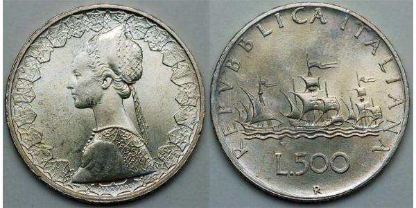 500 Lira Italien Silber 