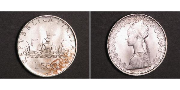 500 Lira Italien Silber 