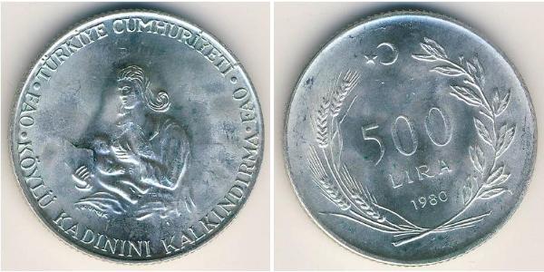 500 Lira Türkei (1923 - ) Silber 