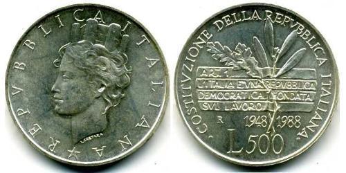 500 Lira Italy Silver 