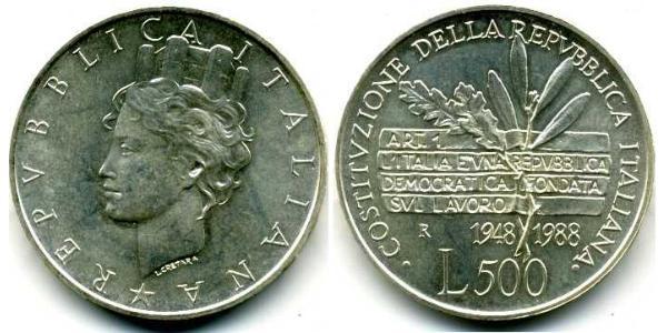 500 Lira Italy Silver 