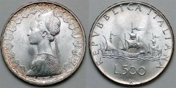 500 Lira Italy Silver 