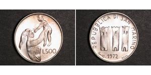 500 Lira San Marino Silver 