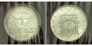 500 Lira Vatican Silver 