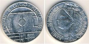 500 Lira San Marino 銀 