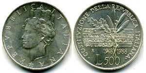 500 Lira 意大利 銀 