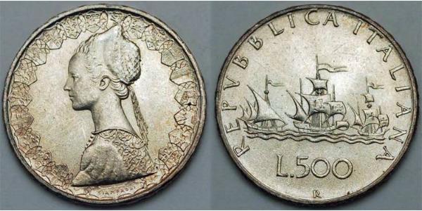 500 Lira 意大利 銀 
