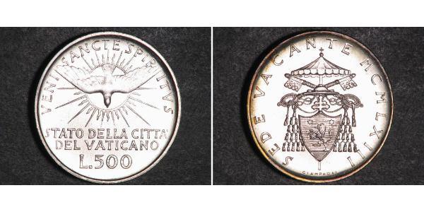 500 Lira 梵蒂冈 銀 
