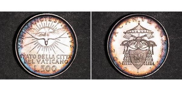 500 Lira 梵蒂冈 銀 
