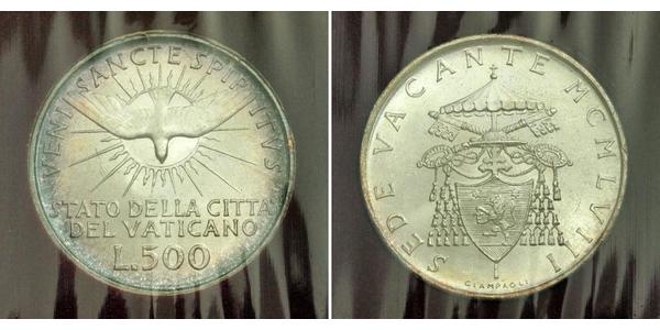 500 Lira 梵蒂冈 銀 