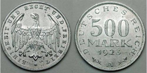 500 Mark República de Weimar (1918-1933) Aluminio 