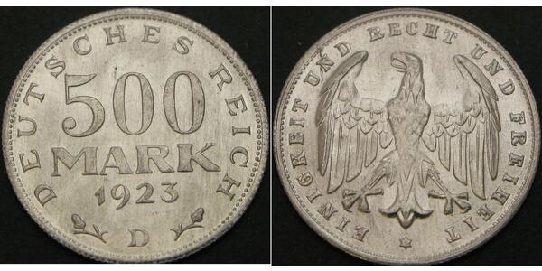 500 Mark République de Weimar (1918-1933) Aluminium 