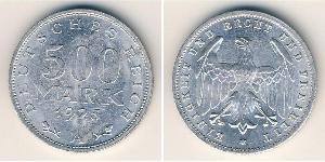 500 Mark Weimar Republic (1918-1933) Aluminium 