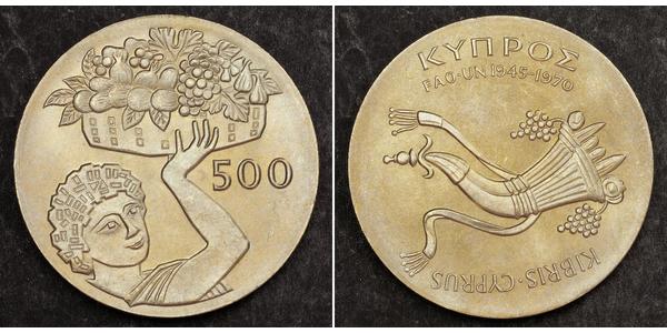 500 Mill Republik Zypern Kupfer/Nickel 