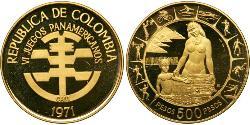 500 Peso Republic of Colombia (1886 - ) Gold 