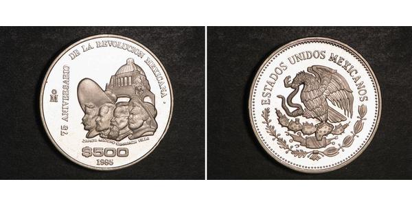 500 Peso México Plata 