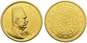 500 Piastre Egipto (1953 - ) Oro Fuad I de Egipto (1868 -1936)