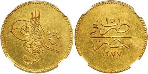 500 Piastre Jedivato de Egipto (1867 - 1914) Oro Abdülaziz I (1830 - 1876)