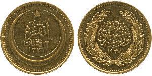 500 Piastre Turquía (1923 - ) Oro 