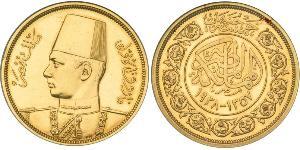 500 Piastre 埃及王國 (1922 - 1953) 金 Farouk I of Egypt (1920 - 1965)