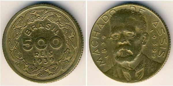 500 Reis Brasile Alluminio/Bronzo 