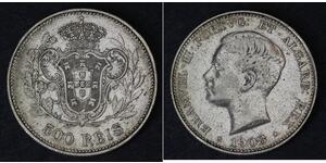 500 Reis Royaume de Portugal (1139-1910) Argent Manuel II de Portugal (1889-1932)