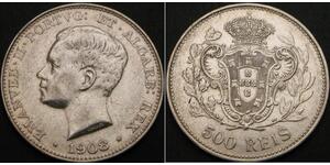500 Reis Royaume de Portugal (1139-1910) Argent Manuel II de Portugal (1889-1932)