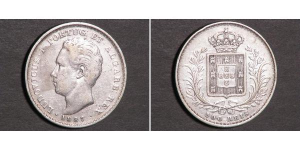 500 Reis Royaume de Portugal (1139-1910) Argent 