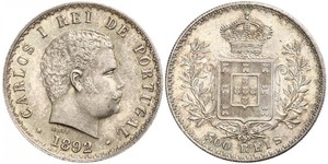 500 Reis Regno del Portogallo (1139-1910) Argento Carlo I del Portogallo (1863-1908)