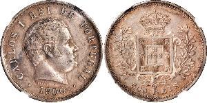 500 Reis Reino de Portugal (1139-1910) Plata Carlos I de Portugal (1863-1908)