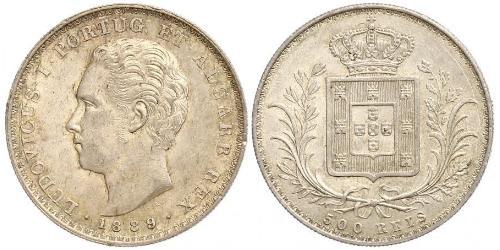 500 Reis Reino de Portugal (1139-1910) Plata 