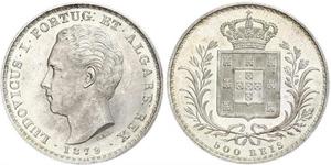 500 Reis Kingdom of Portugal (1139-1910) Silber 