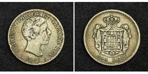 500 Reis Kingdom of Portugal (1139-1910) Silber Peter V of Portugal (1837-1861)