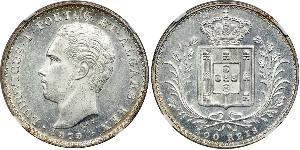 500 Reis Kingdom of Portugal (1139-1910) Silber 