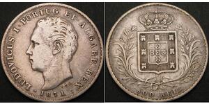 500 Reis Kingdom of Portugal (1139-1910) Silber 