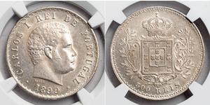 500 Reis Kingdom of Portugal (1139-1910) Silber  Karl I. von Portugal (1863-1908)