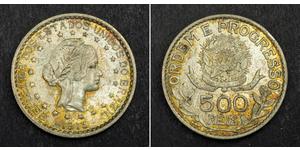 500 Reis Brazil Silver 