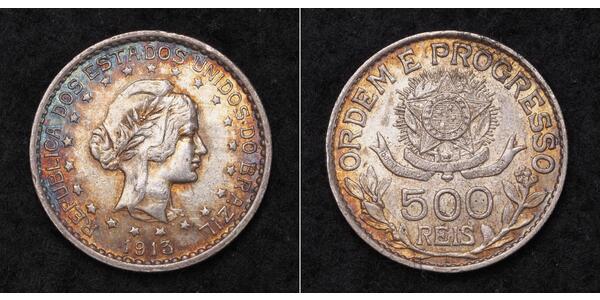 500 Reis Brazil Silver 