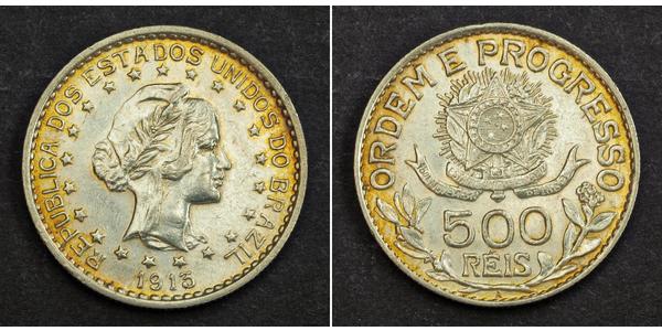 500 Reis Brazil Silver 