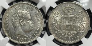 500 Reis Kingdom of Portugal (1139-1910) Silver Carlos I of Portugal (1863-1908)