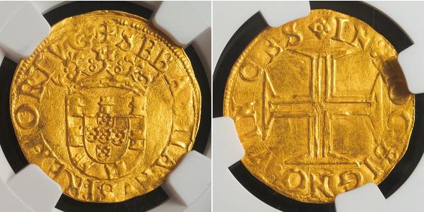 500 Reis / 1 Cruzado  Portugal / Royaume de Portugal (1139-1910) Or Sebastian of Portugal (1554-1578)