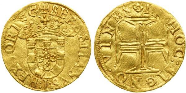 500 Reis / 1 Cruzado  葡萄牙王國 (1139 - 1910) / 葡萄牙 金 塞巴斯蒂昂 (葡萄牙)