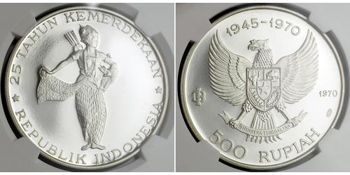 500 Rupiah Indonesien Silber 