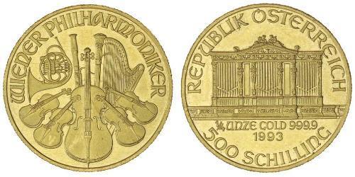 500 Shilling Republik Österreich (1955 - ) Gold 