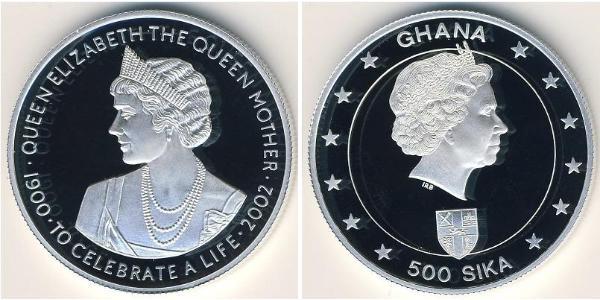 500 Sika Ghana Silber 