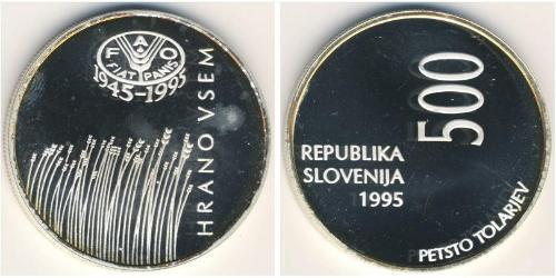 500 Tolar Slovénie Argent 