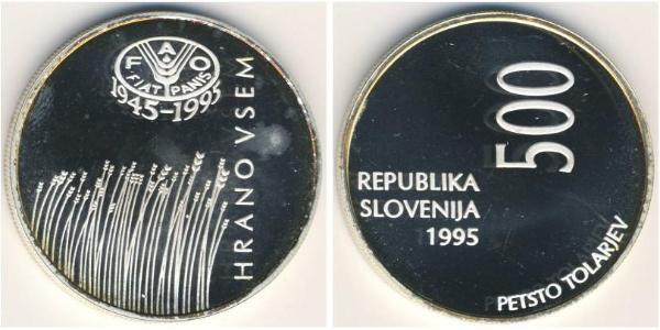 500 Tolar Slowenien Silber 