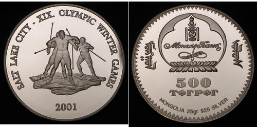 500 Tugrik Mongolie Argent 